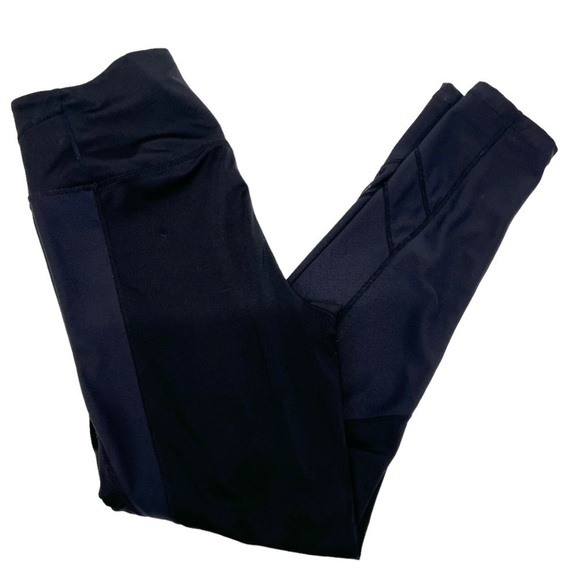 Free People Movement Lira Black Mesh Athletic Leggings Tights Women’s Large - Picture 10 of 12